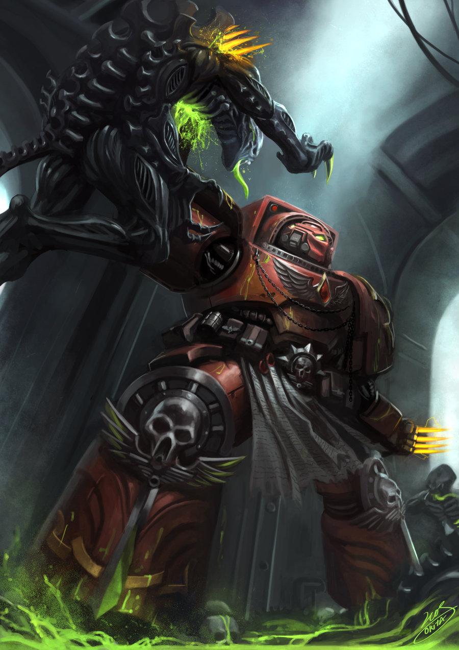 Blood Angels, Fanart, Gene Stealer, Space Hulk, Space Marines